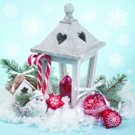 Ubrousky DAISY L (20ks) Xmas Lantern on Snow