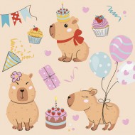 Ubrousky DAISY L (20ks) Cute Kapybara Party
