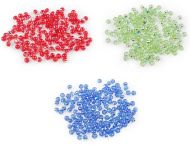 Sklen�n� kor�lky brou�en� oh�ovky 4 mm s AB efektem 