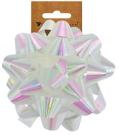 Rozeta d�rkov� samolepic� metalick� b�l� 13 x 7 x 13 cm