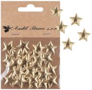 Hv�zdi�ky l�tkov� zlat� 2 cm, 30 ks v s��ku - zv�t�it obr�zek