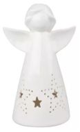 Andl porcelnov s hvzdou s LED 16 cm