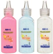 Barvy na sklo 22 ml s konfetami jednotliv 6 odstn