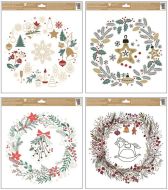 Okenn flie s glitry barevn Vnon vnce 3033,5 cm, 4druhy