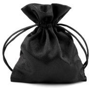 Drkov pytlk 9,5x13 cm satnov, ern - zvtit obrzek