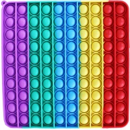 Hra Pop It antistresov Bubble Pops Mega XXL 100 bublin silikon tverec duhov - zvtit obrzek