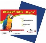 Barevn� pap�r A4/100/80gr. modr� - zv�t�it obr�zek