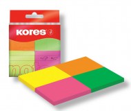 Neonov samolepic bloky Kores 40x50 mm, 4 barvy