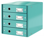 Zsuvkov box Leitz Click-N-Store 4 zsuvky - ledov modr