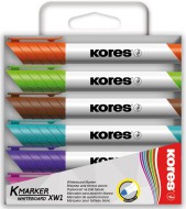 Popisova Kores K-Marker whiteboard, kulat hrot,  6 ks