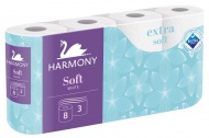 Toaletn papr Harmony Extra Soft bl, 3 vrstv, 8 ks