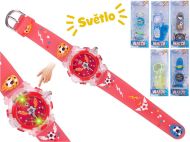 Hodinky n�ramkov� analogov� chlapeck� na baterie se sv�tlem, 6 druh� v krabi�ce - zv�t�it obr�zek