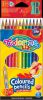 �koln� trojhrann� pastelky Colorino, 12b+oboustr. st��brn�, zlat�