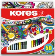 Trojhrann pastelky Kores 50 barev Mandalas - zvtit obrzek
