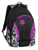 Studentsk batoh Bagmaster Bag 9 B Purple / Green / Black