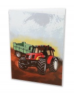 Desky na abecedu traktor