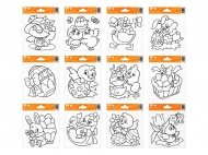 Pedloha k barvm na sklo 1468 vyven kontura Velikonon 17x14cm - zvtit obrzek