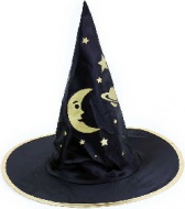 Klobouk arodjnick ern Halloween  - zvtit obrzek