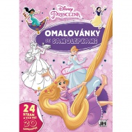 Omalovnky A4 se samolepkami Disney Princezny
