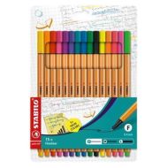 Fineliner STABILO "Point 88", 15 r�zn�ch barev, 0,4 mm - zv�t�it obr�zek