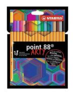 Linery STABILO Point 88 ARTY, 18 r�zn�ch barev, 0,4 mm