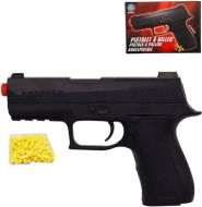 Pistole kuli�kovka 20cm - �ern� revolver na kuli�ky, set s n�boji