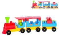 Stavebnice - Vl��ek se dv�ma vag�ny a n�lepkami