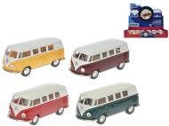 Autobus Volkswagen 1:32 13cm kov, zptn chod, 4 barvy