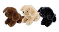 Pes labrador sed�c� ply� 28cm, 3 druhy