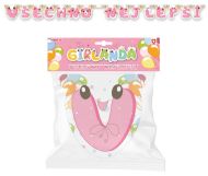  Pap�rov� girlanda V�echno nejlep�� - r��ov� 