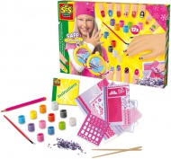 Kreativn holi set s laky a kamnky ozdob si sv nehty