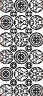 Kontury 10x23 - mandala ornament kruh, stbrn
