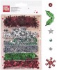 Dekorace Vánoce stříbr/červené/zel - Kreativita - doplňky