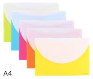 Obal spisov� s klopou a drukem double A4 s kapsou RIO DELI E38977 mix