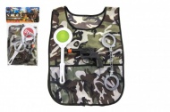 Policejn sada plast pistole klapac 15x9cm, pouta, plcaka, vesta v sku 18x32cm  - zvtit obrzek