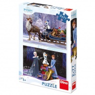 Puzzle Frozen Vnoce 2x77 dlk - zvtit obrzek