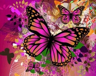 Diamantov obrzek - Rov motl 30x40 cm  - zvtit obrzek