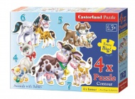 Puzzle Castorland 4v1 (4,5,6,7 dlk) Zvtka a jejich mltka 