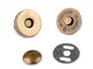 Magnetick zapnn 18 mm s ntkem 3 staromosaz, 5 sada - zvtit obrzek