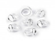 Prstnek kovov lko 12 mm polotovar 1 stbrn svtl, 1 ks - zvtit obrzek