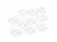 Plastov patentky / stiskac knoflky 25 mm - 1 transparent, 5 pr