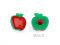 Knoflk dtsk velikost 28 jablko