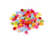 Mini knoflk pro panenky, postaviky 6 mm / srdce, hvzda, kvt