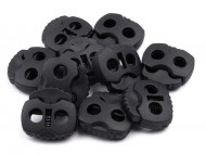 Brzdiky s dvmi drkami 20x20 mm 1 ern, 10 ks - zvtit obrzek