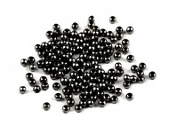 Plastov voskov korlky / perly Glance 3 mm 02 ern, 10 g - zvtit obrzek