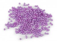 Plastov voskov korlky / perly Glance 3 mm 26 fialov lila, 10 g - zvtit obrzek