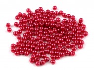 Plastov voskov korlky / perly Glance 5 mm F78 erven perlov, 500 g - zvtit obrzek