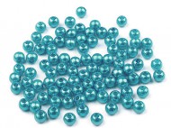 Plastov voskov korlky / perly Glance 5 mm F32 tyrkys, 500 g - zvtit obrzek