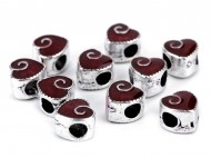Kovov korlky s velkm prvlekem srdce 10x10 mm