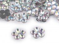 Brouen kvt k nait, nalepen 11 mm - crystal AB, 100 ks